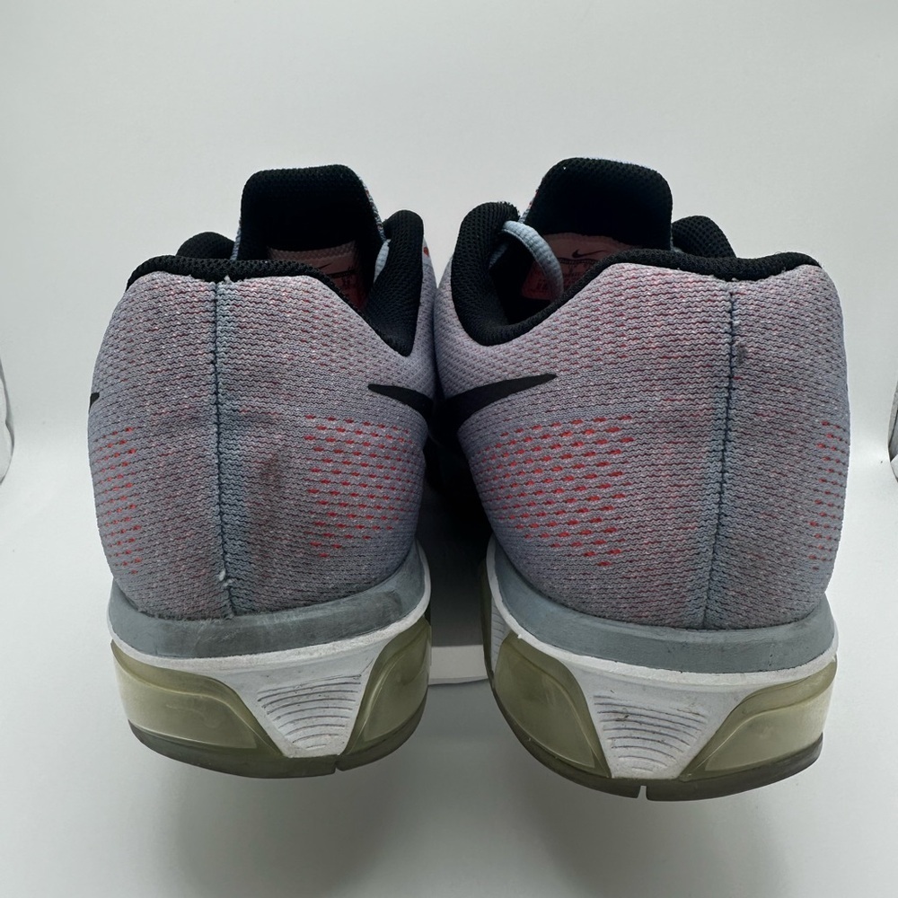 Nike Men's Light Gray and Black Athletic Running Shoes with Orange Accents - Picture 7 of 10